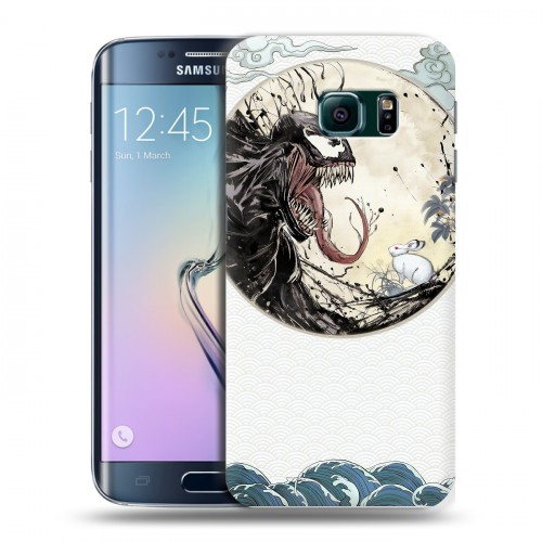 Дизайнерский пластиковый чехол для Samsung Galaxy S6 Edge Веном