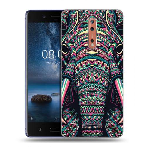 Дизайнерский пластиковый чехол для Nokia 8 Животные ацтеков