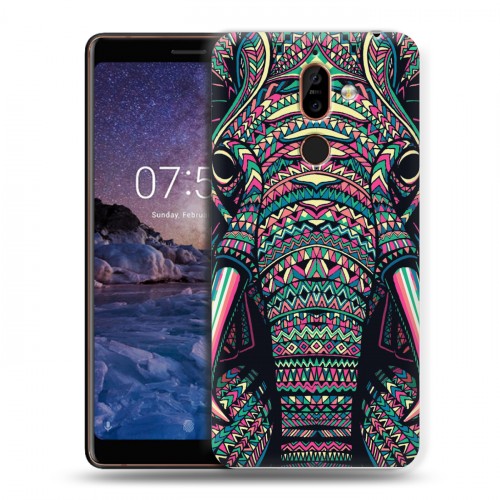 Дизайнерский пластиковый чехол для Nokia 7 Plus Животные ацтеков