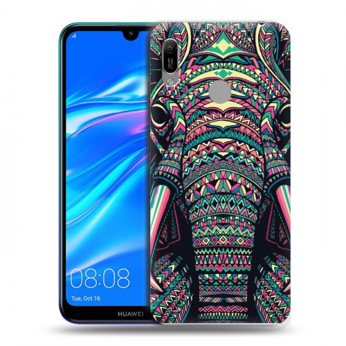 Дизайнерский пластиковый чехол для Huawei Y6 (2019) Животные ацтеков