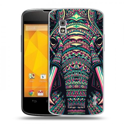 Дизайнерский пластиковый чехол для LG Google Nexus 4 Животные ацтеков