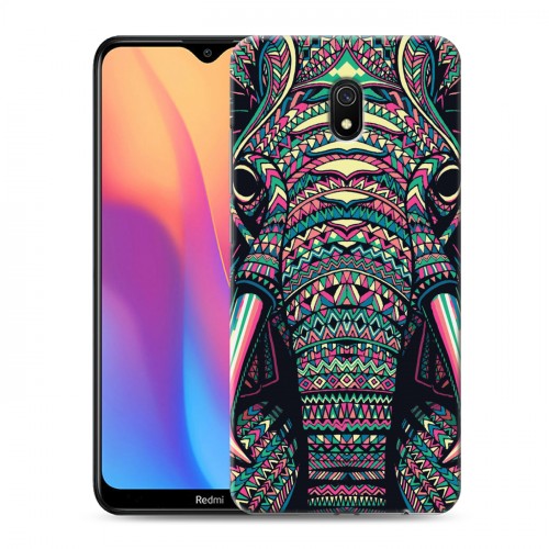 Дизайнерский силиконовый с усиленными углами чехол для Xiaomi RedMi 8A Животные ацтеков