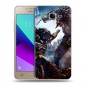 Дизайнерский силиконовый с усиленными углами чехол для Samsung Galaxy J2 Prime Хищник (2018)