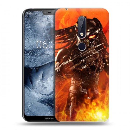 Дизайнерский пластиковый чехол для Nokia 6.1 Plus Хищник (2018)