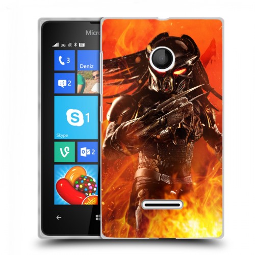 Дизайнерский пластиковый чехол для Microsoft Lumia 435 Хищник (2018)