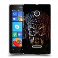 Дизайнерский пластиковый чехол для Microsoft Lumia 435 Хищник (2018)