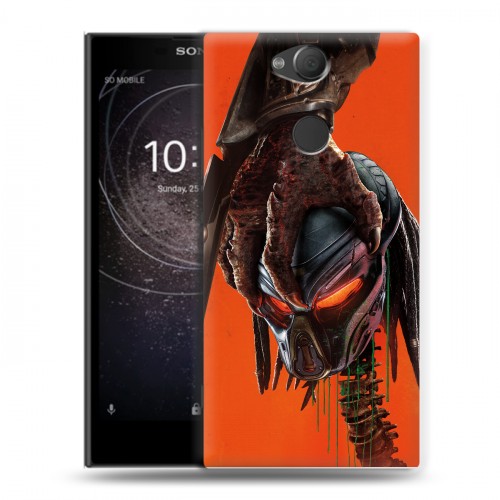 Дизайнерский силиконовый с усиленными углами чехол для Sony Xperia XA2 Хищник (2018)