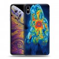 Дизайнерский силиконовый чехол для Iphone Xs Max Хищник (2018)