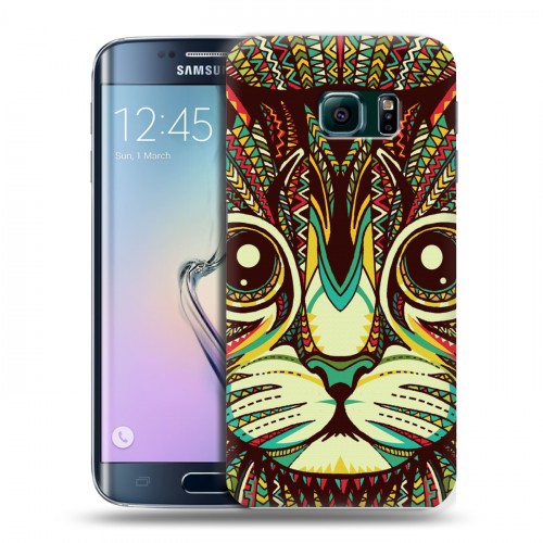Дизайнерский пластиковый чехол для Samsung Galaxy S6 Edge Животные ацтеков