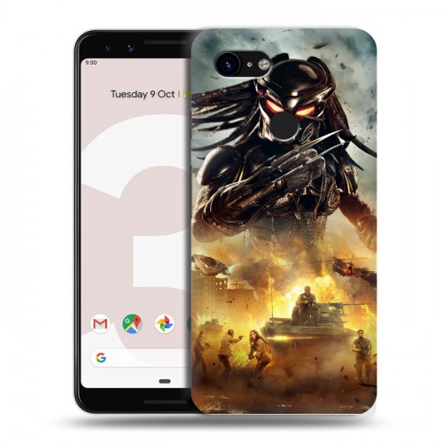 Дизайнерский пластиковый чехол для Google Pixel 3 Хищник (2018)