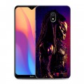 Дизайнерский силиконовый с усиленными углами чехол для Xiaomi RedMi 8A Хищник (2018)