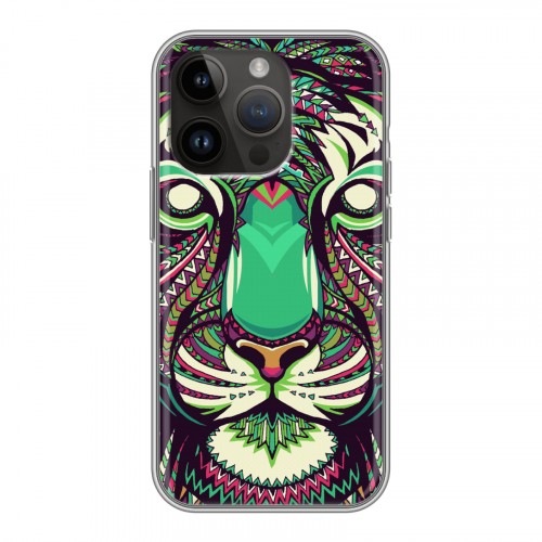 Дизайнерский силиконовый чехол для Iphone 14 Pro Животные ацтеков