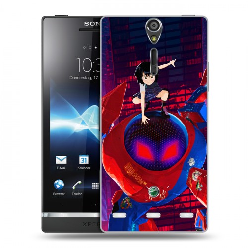 Дизайнерский пластиковый чехол для Sony Xperia S Человек-паук : Через вселенные