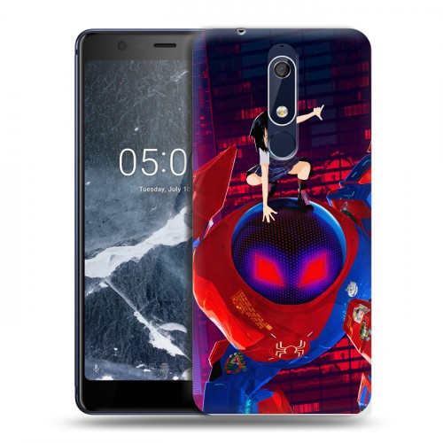 Дизайнерский пластиковый чехол для Nokia 5.1 Человек-паук : Через вселенные