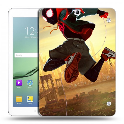 Дизайнерский силиконовый чехол для Samsung Galaxy Tab S2 9.7 Человек-паук : Через вселенные