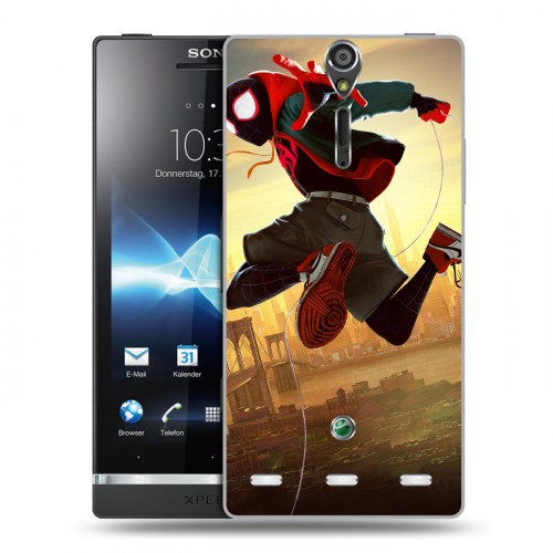 Дизайнерский пластиковый чехол для Sony Xperia S Человек-паук : Через вселенные