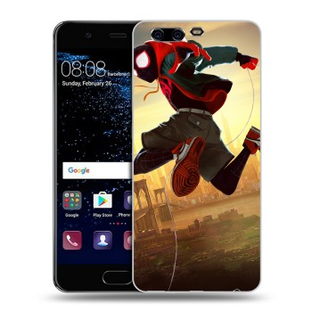 Дизайнерский силиконовый чехол для Huawei P10 Plus Человек-паук : Через вселенные (на заказ)