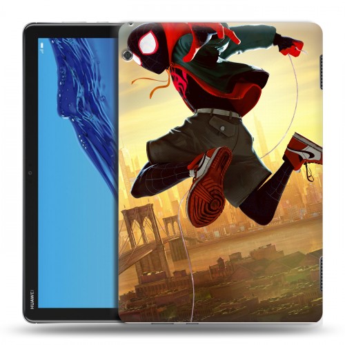 Дизайнерский силиконовый чехол для Huawei MediaPad T5 Человек-паук : Через вселенные