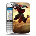 Дизайнерский пластиковый чехол для BlackBerry Q10 Человек-паук : Через вселенные