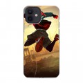 Дизайнерский силиконовый чехол для Iphone 12 Человек-паук : Через вселенные