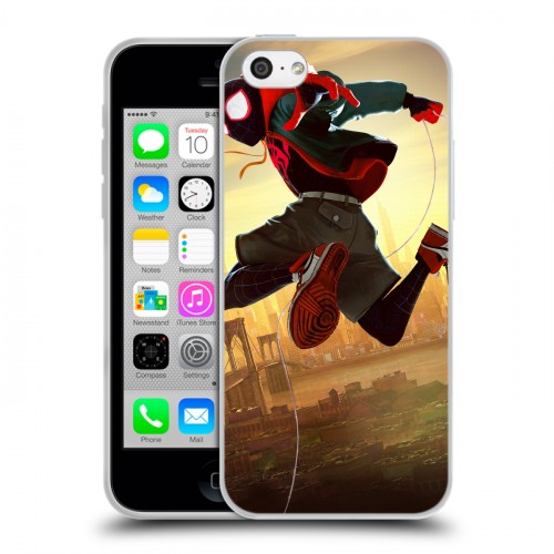 Дизайнерский пластиковый чехол для Iphone 5c Человек-паук : Через вселенные