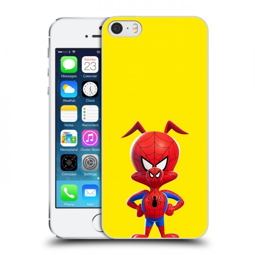 Дизайнерский пластиковый чехол для Iphone 5s Человек-паук : Через вселенные