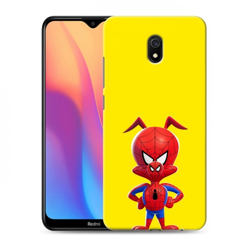 Дизайнерский силиконовый с усиленными углами чехол для Xiaomi RedMi 8A Человек-паук : Через вселенные