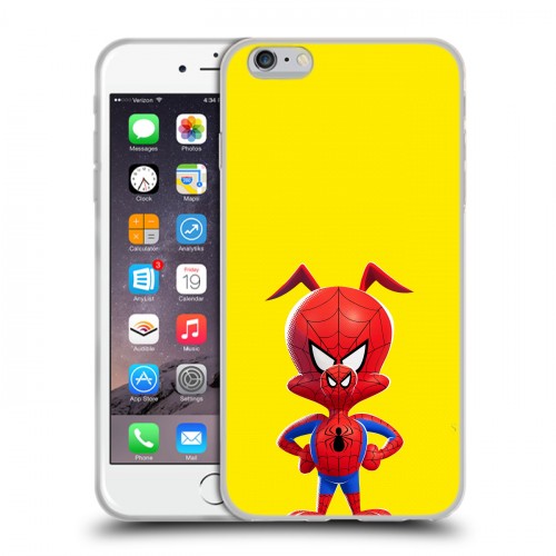 Дизайнерский силиконовый чехол для Iphone 6 Plus/6s Plus Человек-паук : Через вселенные