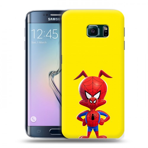 Дизайнерский пластиковый чехол для Samsung Galaxy S6 Edge Человек-паук : Через вселенные