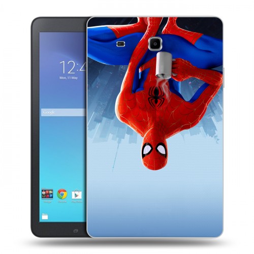 Дизайнерский силиконовый чехол для Samsung Galaxy Tab E 9.6 Человек-паук : Через вселенные