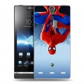 Дизайнерский пластиковый чехол для Sony Xperia S Человек-паук : Через вселенные