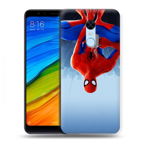 Дизайнерский пластиковый чехол для Xiaomi RedMi 5 Plus Человек-паук : Через вселенные