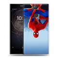 Дизайнерский силиконовый с усиленными углами чехол для Sony Xperia XA2 Человек-паук : Через вселенные