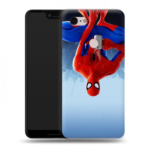 Дизайнерский силиконовый чехол для Google Pixel 3 XL Человек-паук : Через вселенные