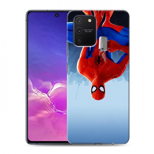 Дизайнерский силиконовый с усиленными углами чехол для Samsung Galaxy S10 Lite Человек-паук : Через вселенные