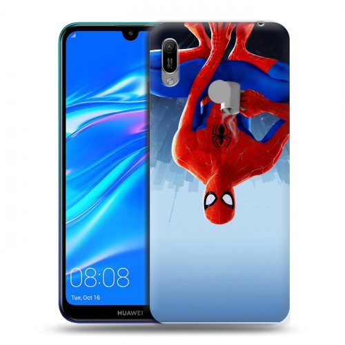 Дизайнерский пластиковый чехол для Huawei Y6 (2019) Человек-паук : Через вселенные