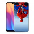 Дизайнерский силиконовый с усиленными углами чехол для Xiaomi RedMi 8A Человек-паук : Через вселенные