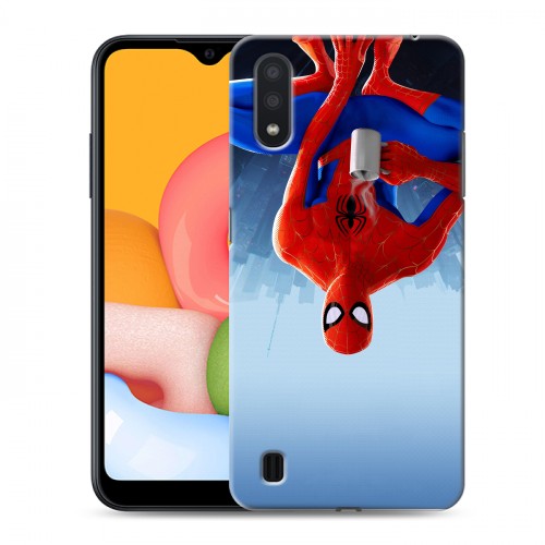 Дизайнерский силиконовый чехол для Samsung Galaxy M01 Человек-паук : Через вселенные
