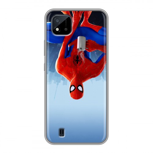 Дизайнерский силиконовый с усиленными углами чехол для Realme C20 Человек-паук : Через вселенные
