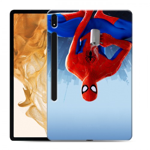 Дизайнерский силиконовый чехол для Samsung Galaxy Tab S8 Plus Человек-паук : Через вселенные