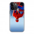 Дизайнерский силиконовый с усиленными углами чехол для Iphone 14 Pro Max Человек-паук : Через вселенные