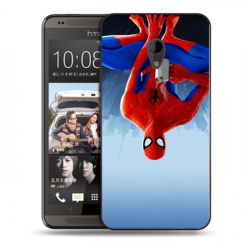 Дизайнерский пластиковый чехол для HTC Desire 700 Человек-паук : Через вселенные