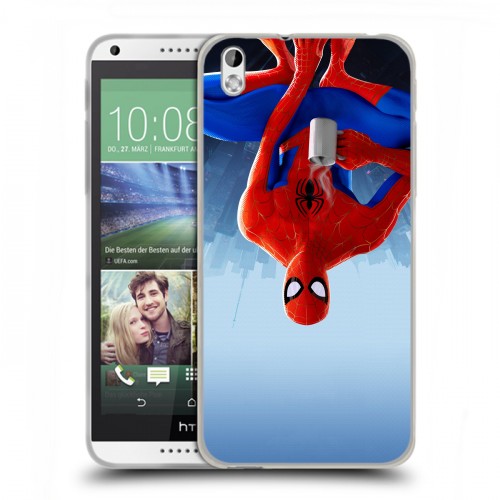 Дизайнерский пластиковый чехол для HTC Desire 816 Человек-паук : Через вселенные