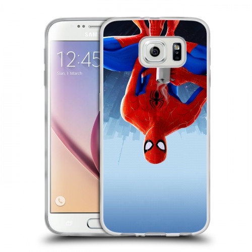 Дизайнерский пластиковый чехол для Samsung Galaxy S6 Человек-паук : Через вселенные