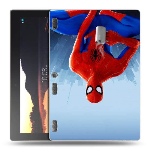 Дизайнерский силиконовый чехол для Lenovo Tab 2 A10 Человек-паук : Через вселенные