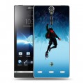 Дизайнерский пластиковый чехол для Sony Xperia S Человек-паук : Через вселенные