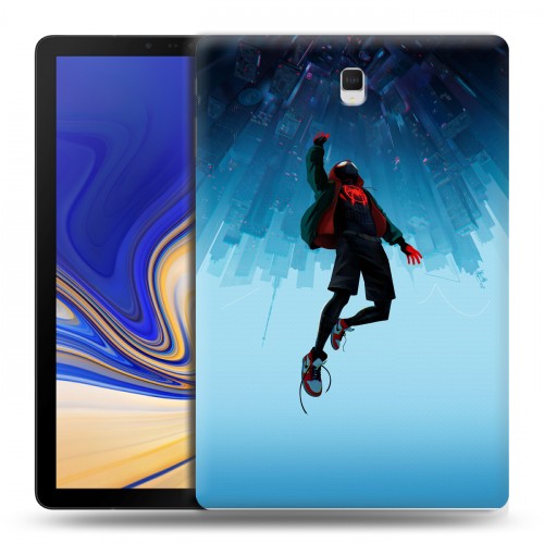 Дизайнерский силиконовый чехол для Samsung Galaxy Tab S4 Человек-паук : Через вселенные