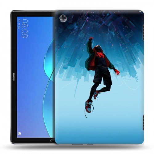 Дизайнерский силиконовый чехол для Huawei MediaPad M5 Lite Человек-паук : Через вселенные