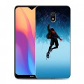 Дизайнерский силиконовый с усиленными углами чехол для Xiaomi RedMi 8A Человек-паук : Через вселенные