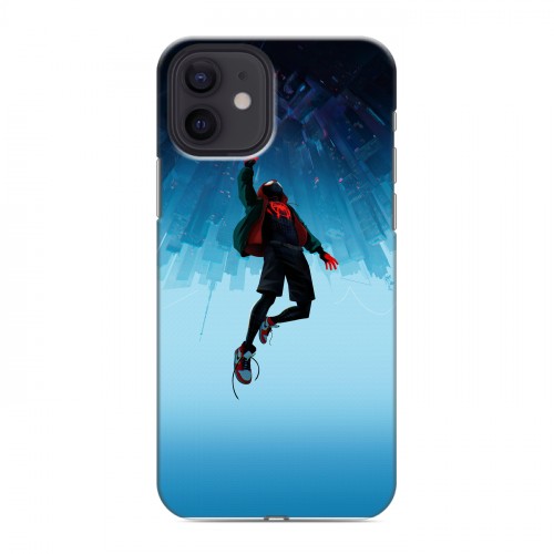 Дизайнерский силиконовый чехол для Iphone 12 Человек-паук : Через вселенные